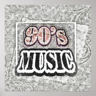 Vintage 90er-Jahre-Musik - Poster