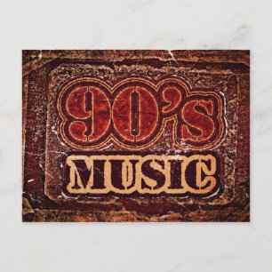 Vintage 90er-Jahre-Musik - Postkarten