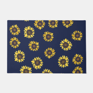 Vintage 90er Jahre Sonnenblume Fußmatte