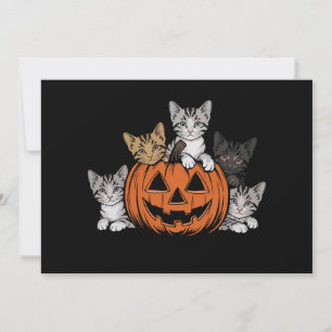 Vintage 90er Katzen Halloween Retro Gruselige Jahr Einladung