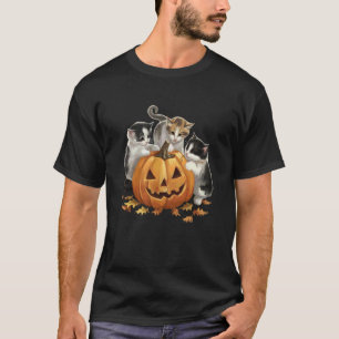 Vintage 90er Katzen T-Shirt Halloween Retro Grusel