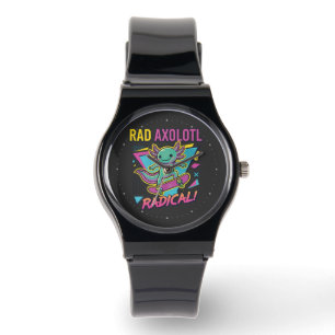 Vintage 90er Stil Axolotl Skateboard Rad Neon Armbanduhr
