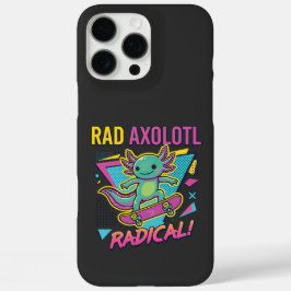 Vintage 90er Stil Axolotl Skateboard Rad Neon iPhone 16 Pro Max Hülle