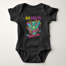 Vintage 90er Style Axolotl Skateboard Rad Neon