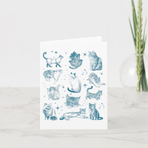 Vintage 90er Tattoo Katze Retro Kätzchen Natur Kat Karte