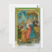 Vintage A Merry Christmas Madonna And Child Postkarte (Vorne/Hinten)