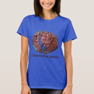 Vintage Abalone-Muschel mit einem Freediving Diver T-Shirt