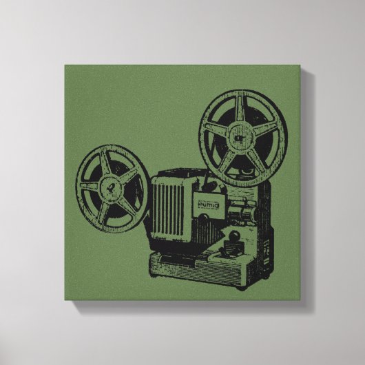 Vintage Abbildung Altes Projektor Canvas Print Leinwanddruck (Vorderseite)