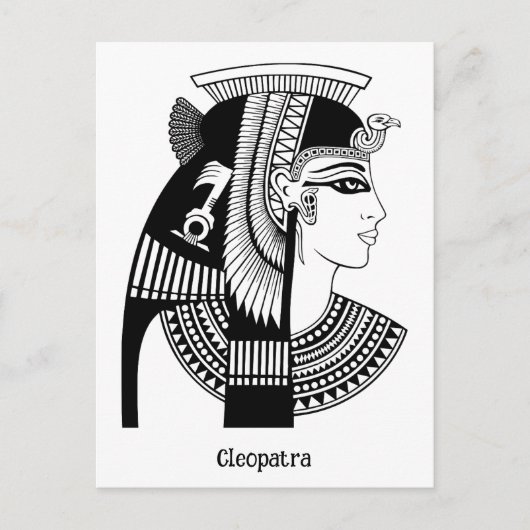 Vintage Abbildung Cleopatra Postkarte (Vorderseite)