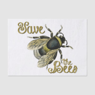 Vintage Abbildung der Bienen Gerettet Seidenpapier