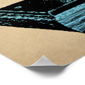 Vintage Abbildung der Nähmaschine Poster (Ecke)