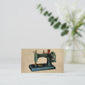 Vintage Abbildung der Nähmaschine Visitenkarte (Stehend Vorderseite)