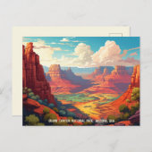 Vintage Abbildung des Grand Canyon Nationalparks Postkarte (Vorne/Hinten)