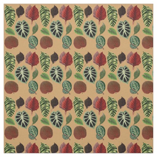 Vintage Abbildung des kolossalen Leaf Botanischer Stoff (Muster)