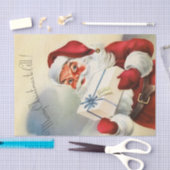 Vintage Abbildung des Weihnachtsmanns Seidenpapier (Handwerk)