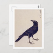 Vintage Abbildung: Dschungelkrähe Postkarte (Vorne/Hinten)