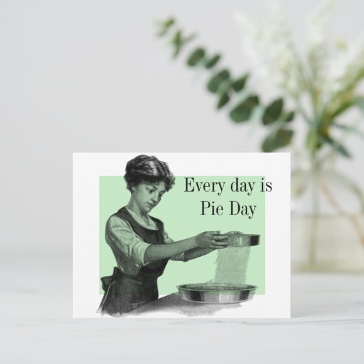 Vintage Abbildung einer Damenbackerei Postkarte (Stehend Vorderseite)