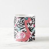 Vintage Abbildung eines Flamingos mit exotischen V Kaffeetasse (Mittel)