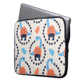 Vintage Abbildung eines nahtlosen Musters mit eine Laptopschutzhülle (Vorderseite Links)