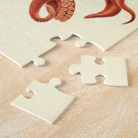 Vintage Abbildung eines Oktopus Puzzle (Seite)