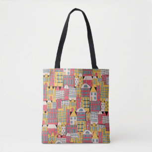 Vintage Abbildung eines städtischen Gebäude in der Tasche