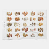 Vintage Abbildung essbare Pilze Geschirrtuch (Horizontal)