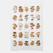 Vintage Abbildung essbare Pilze Geschirrtuch (Vertikal)