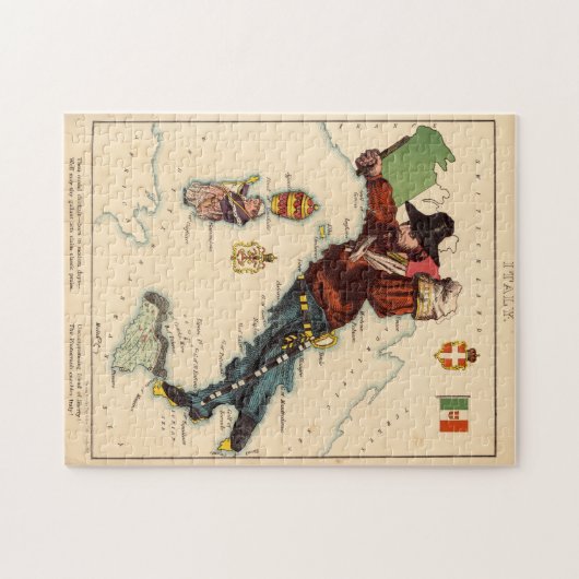 Vintage Abbildung Italiens (1869) Puzzle (Horizontal)