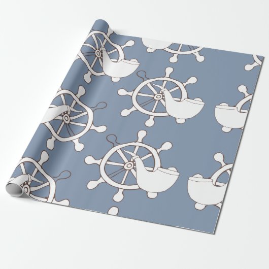 Vintage Abbildung nahtloses Musterrad und tu Geschenkpapier (Ungerollt)