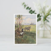 Vintage Abbildung Postcard Postkarte (Stehend Vorderseite)