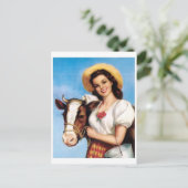 Vintage Abbildung Postcard Postkarte (Stehend Vorderseite)