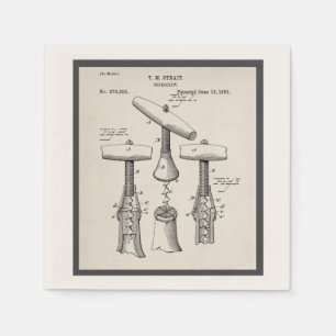 Vintage Abbildung Serviette