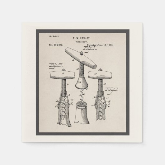 Vintage Abbildung Serviette (Vorderseite)