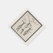 Vintage Abbildung Serviette (Ecke)