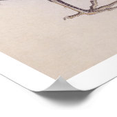 Vintage Abbildung: Shamo-Hühner Poster (Ecke)