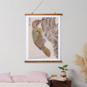 Vintage Abbildung: Woodpecker Wandteppich Mit Holzrahmen (Schlafzimmer)