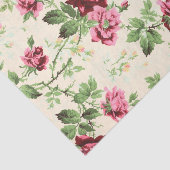 Vintage Abbildungen von Rose auf neutraler Basis Seidenpapier (Ausschnitt)