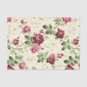 Vintage Abbildungen von Rose auf neutraler Basis Seidenpapier (Vorderseite)