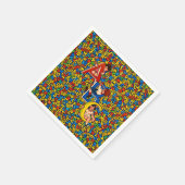 Vintage ABC Children’s Alphabet Illustration  Serviette (Ecke)