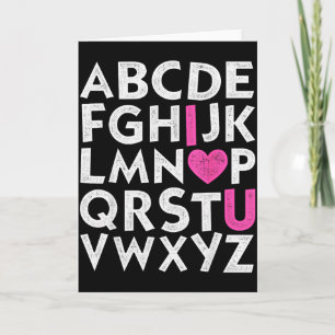 Vintage Abc Ich Liebe Dich Herz Alphabet Valentins Karte