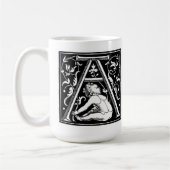 Vintage-ABC-Initialen-Typografie Kaffeetasse (Links)