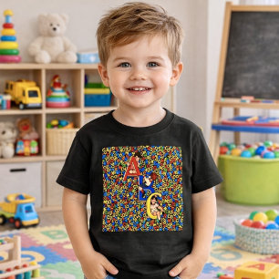 Vintage ABC Kinderalphabet-Illustration Baby T-shirt