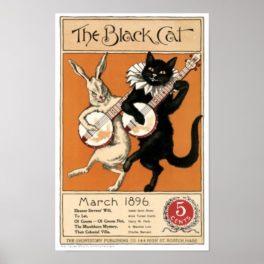 Vintage Abdeckung "Die schwarze Katze" Poster (Vorne)
