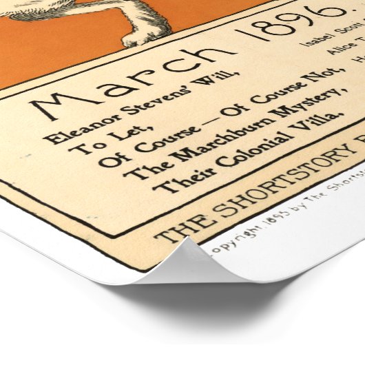 Vintage Abdeckung "Die schwarze Katze" Poster (Ecke)