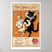Vintage Abdeckung "Die schwarze Katze" Poster (Vorne)