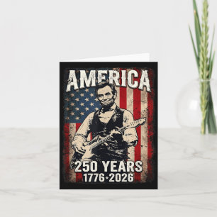 Vintage Abe Lincoln 16. Präsident spielt Gitarre Karte