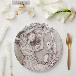 Vintage Abenteuer Alice im Wunderland (1907) Pappteller