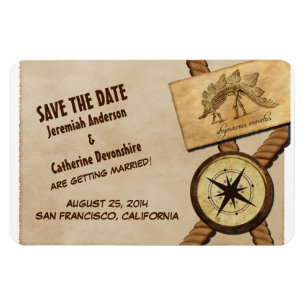 Vintage-Abenteuer-Hochzeit Termin Magnet