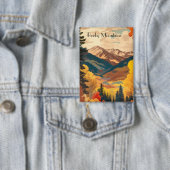 Vintage-Abenteuerabzeichen Rocky Mountains Button (Insitu)
