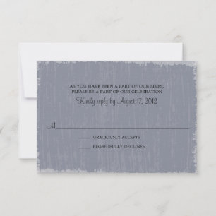 Vintage abgenutzt Grau RSVP Karte